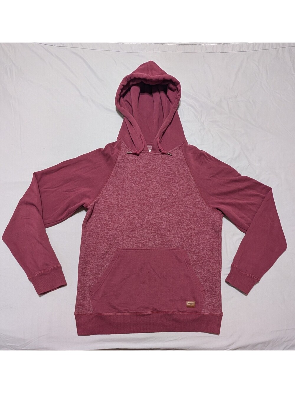 Billabong Men’s Pullover Hoodie Size L Maroon Burgundy Two Tone